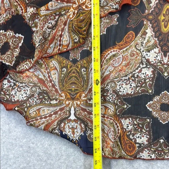 Sweet Storm Asymmetrical High-Low Halter Dress in Brown and Orange - Picture 5 of 8